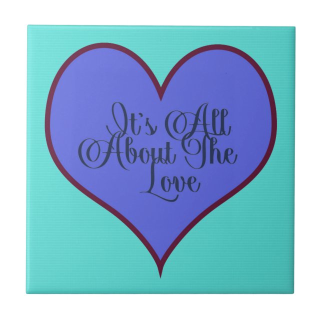 Azulejo Todo trata sobre el amor (Frente)