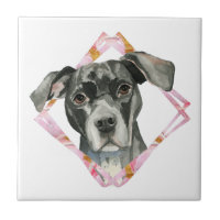 "Todos los oídos" pintura de la acuarela del perro