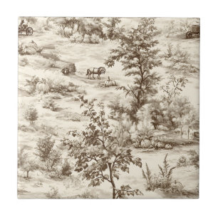 Azulejo Toile de granja Calabaza Cosecha País (1)