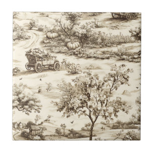 Azulejo Toile de granja Calabaza Cosecha País (2)