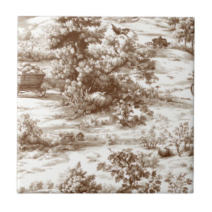 Azulejo Toile de granja Calabaza Cosecha País (3)