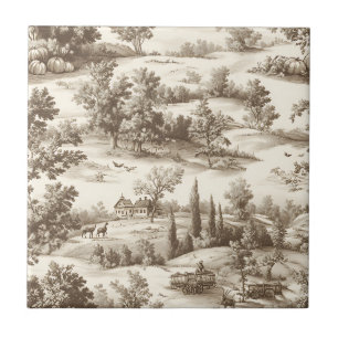 Azulejo Toile de granja Calabaza Cosecha País (5)