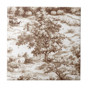 Azulejo Toile de granja Calabaza Cosecha País (7)