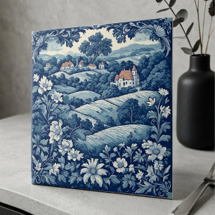 Azulejo Toile de Jouy Pastoral Vida Bucolica País Francés