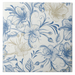 Azulejo Toile-De-Jouy Pattern 