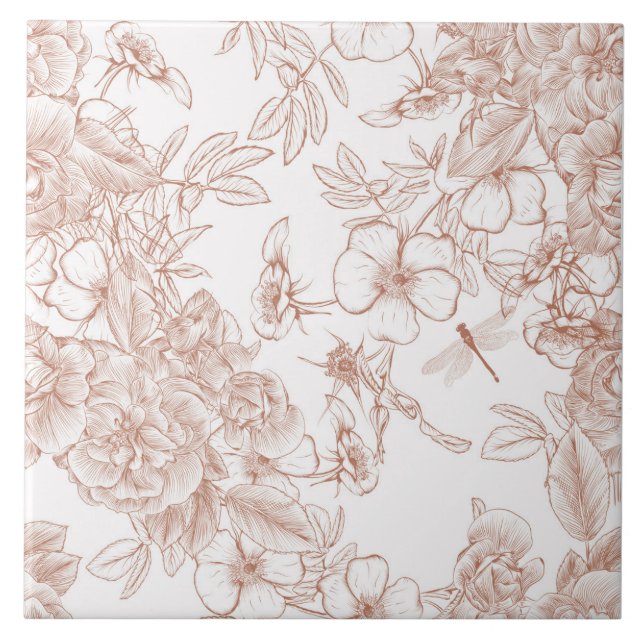 Azulejo Toile-De-Jouy Pattern  (Frente)