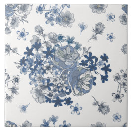 Azulejo Toile-De-Jouy Pattern 