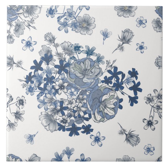 Azulejo Toile-De-Jouy Pattern  (Frente)