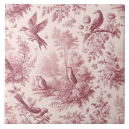 Azulejo Toile Pink Vintage