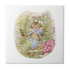 Azulejo Tom Kitten (Ilustracion de gato lindo) Beatrix Pot