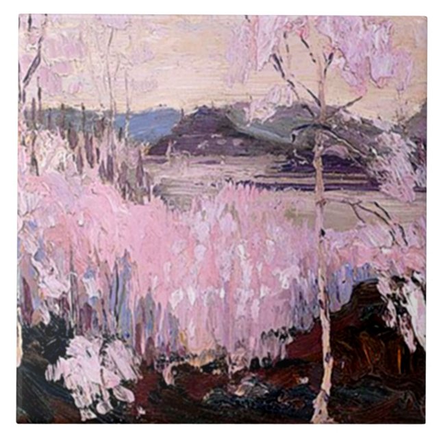 Azulejo Tom Thomson - Tormenta de aguanieve, (Frente)