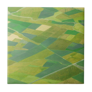 Azulejo Toma Aérea de Tierras de Cultivo en Etiopía