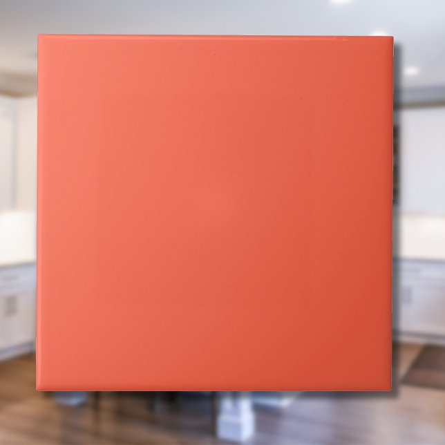 Azulejo Tomate Color Sólido | Clásico | Elegante (Subido por el creador)