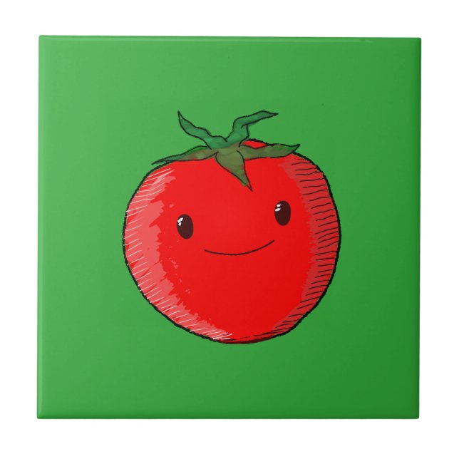 Azulejo Tomate Personalizado lindo (Frente)