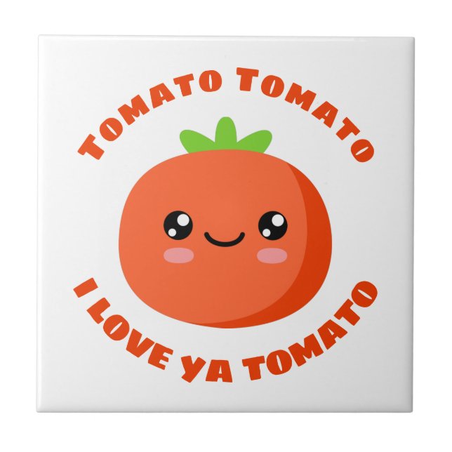 Azulejo Tomate tomate te amo tomate (Frente)