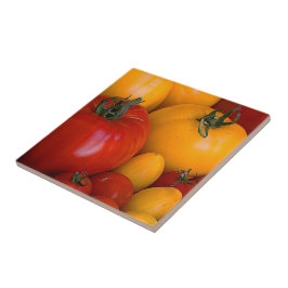 Azulejo Tomates rojos y amarillos