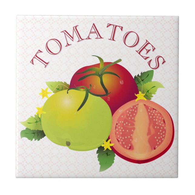 Azulejo Tomates Verduras Fruta Jardín (Frente)