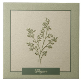 Azulejo Tomillo Hierba Jardín de Cocina Falso Relieve