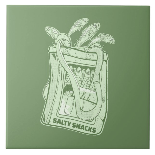 Azulejo Tonelada de tentempié salado de sardinas (Frente)