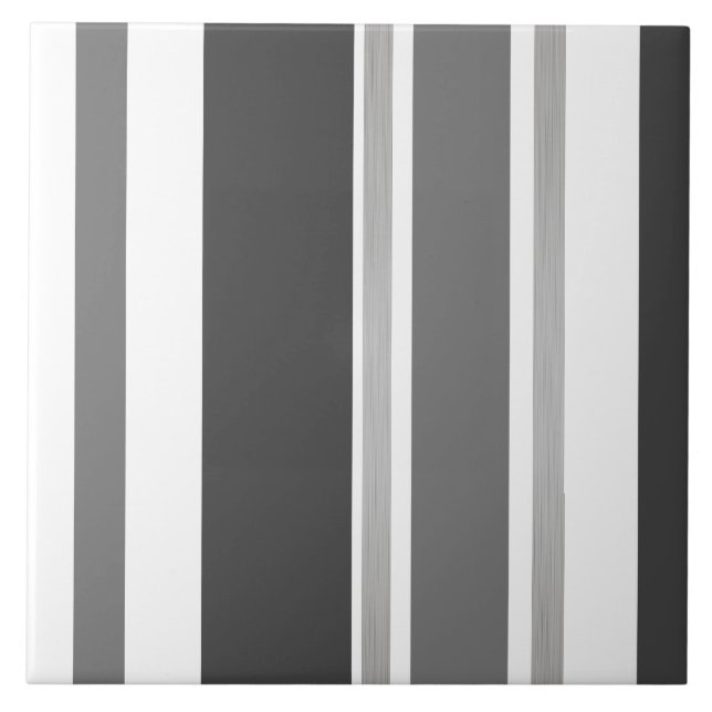 Azulejo - Tonos de Gris con Franja de Plata (Frente)