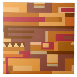 Azulejo Tonos de la tierra marrón rojo