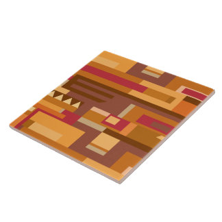 Azulejo Tonos de la tierra marrón rojo