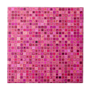Azulejo Tonos De Mosaico Oscuro Rosa
