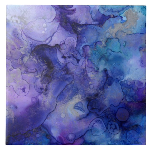 Azulejo Tonos de tinta azul (Frente)