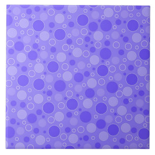 Azulejo Tonos púrpuras de lino con puntos de polka en retr