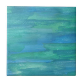 Azulejo Tonos terrestres azules y verdes
