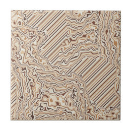 Azulejo Topographic Warm Neutrals Ceramic Tile