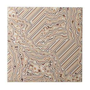 Azulejo Topographic Warm Neutrals Ceramic Tile