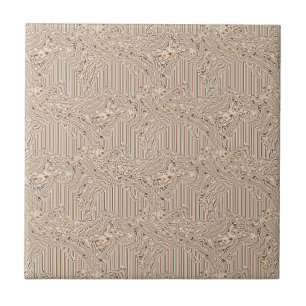 Azulejo Topographic Warm Neutrals Ceramic Tile