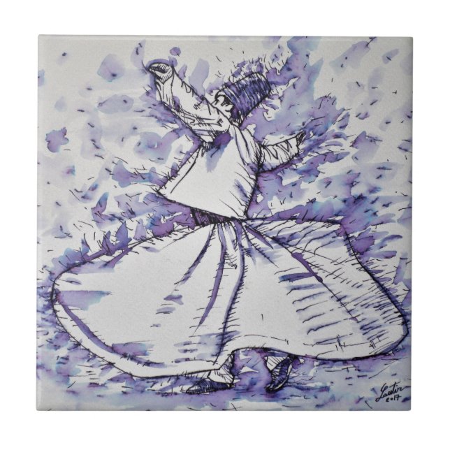 Azulejo torbellino sufi - 19 de noviembre de 2017 (Frente)