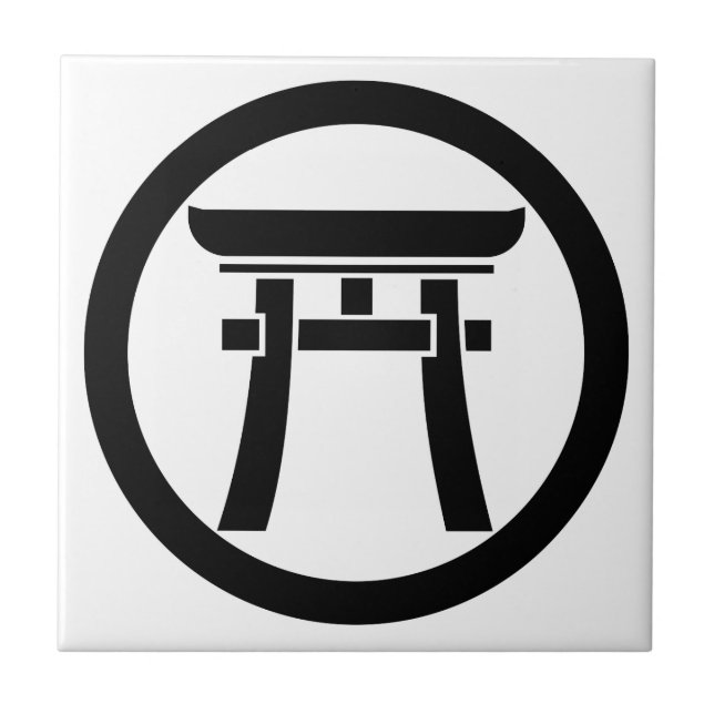 Azulejo Torii en un círculo (Frente)