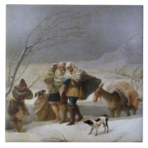 Tormenta de nieve en invierno (por Francisco Goya)