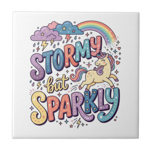 Azulejo Tormenta de Unicornio pero Diseño de Merch Caprich