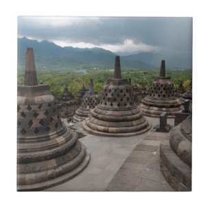 Azulejo Tormenta eléctrica sobre Borobudur