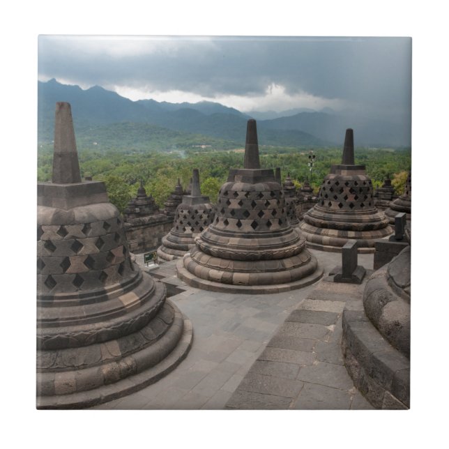 Azulejo Tormenta eléctrica sobre Borobudur (Frente)