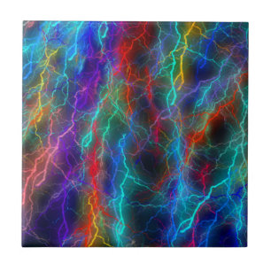 Azulejo Tormenta relámpago arcoiris