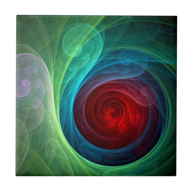 Azulejo Tormenta roja Floral Moderno Resumen Patrón de col (Frente)