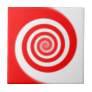 Azulejo Tornillo de pimentón rojo y blanco