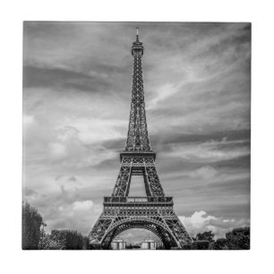 Azulejo Torre Eiffel Blanco y Negro París Francia