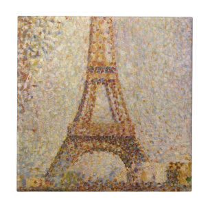 Azulejo Torre Eiffel de Georges Seurat, Arte Antiguo Fino