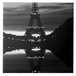 Azulejo Torre Eiffel de París Francia vintage reflexión