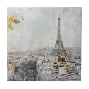 Azulejo Torre Eiffel. París, Francia