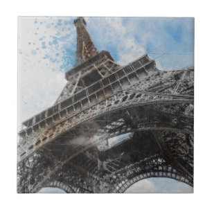 Azulejo Torre Eiffel París Francia Tile cerámico - Elegant