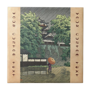 Azulejo Torre Udo, Castillo Kumamoto bajo la lluvia Kawase