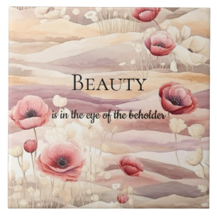 Azulejo Torta Nupcial Floral Rosa Cremoso de Borgoña