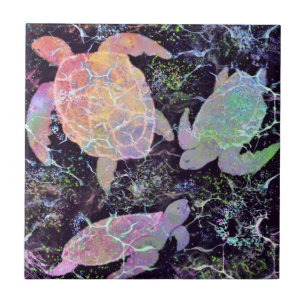 Azulejo Tortuga de agua mosaico cerámico